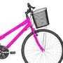 Bicicleta 26 Feminina Pink Urbana Aro Alumínio 18 Marchas
