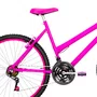 Bicicleta 26 Feminina Pink Urbana Aro Alumínio Pink 18 Marchas