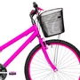 Bicicleta 26 Feminina Pink Urbana Aro Alumínio Pink 18 Marchas