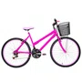 Bicicleta 26 Feminina Pink Urbana Aro Alumínio Rosa 18 Marchas