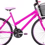 Bicicleta 26 Feminina Pink Urbana Aro Alumínio Rosa 18 Marchas