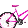 Bicicleta 26 Feminina Pink Urbana Aro Aero Pink 18 Marchas