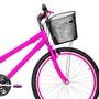 Bicicleta 26 Feminina Pink Urbana Aro Aero Pink 18 Marchas