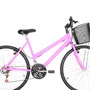 Bicicleta 26 Feminina Rosa Urbana Aro Alumínio 18 Marchas