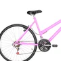 Bicicleta 26 Feminina Rosa Urbana Aro Alumínio 18 Marchas