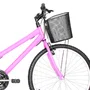 Bicicleta 26 Feminina Rosa Urbana Aro Alumínio 18 Marchas