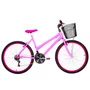 Bicicleta 26 Feminina Rosa Urbana Aro Alumínio Pink 18 Marchas