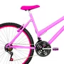 Bicicleta 26 Feminina Rosa Urbana Aro Alumínio Pink 18 Marchas