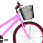 Bicicleta 26 Feminina Rosa Urbana Aro Alumínio Pink 18 Marchas