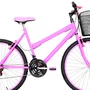 Bicicleta 26 Feminina Rosa Urbana Aro Alumínio Rosa 18 Marchas