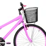 Bicicleta 26 Feminina Rosa Urbana Aro Alumínio Rosa 18 Marchas