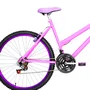 Bicicleta 26 Feminina Rosa Urbana Aro Alumínio Violeta 18 Marchas
