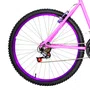 Bicicleta 26 Feminina Rosa Urbana Aro Alumínio Violeta 18 Marchas