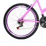 Bicicleta 26 Feminina Rosa Urbana Aro Aero Violeta 18 Marchas
