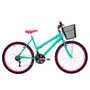 Bicicleta 26 Feminina Verde Água Urbana Aro Alumínio Pink 18 Marchas