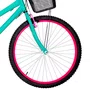 Bicicleta 26 Feminina Verde Água Urbana Aro Alumínio Pink 18 Marchas