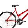 Bicicleta 26 Feminina Vermelha Urbana Aro Alumínio 18 Marchas
