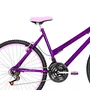 Bicicleta 26 Feminina Violeta Urbana Alumínio  Rosa 18 Marchas