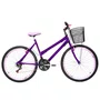 Bicicleta 26 Feminina Violeta Urbana Aro Aero Rosa 18 Marchas