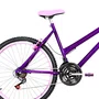 Bicicleta 26 Feminina Violeta Urbana Aro Aero Rosa 18 Marchas