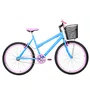 Bicicleta 26 Feminina Azul Claro Urbana Aro Aero Rosa