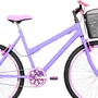 Bicicleta 26 Feminina Lilas Urbana Aro Aero Rosa