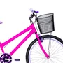 Bicicleta 26 Feminina Pink Urbana Aro Aero Lilás