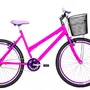 Bicicleta 26 Feminina Pink Urbana Aro Aero Violeta
