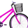 Bicicleta 26 Feminina Pink Urbana Aro Aero Violeta