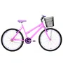 Bicicleta 26 Feminina Rosa Urbana Aro Aero Lilás
