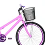 Bicicleta 26 Feminina Rosa Urbana Aro Aero Violeta