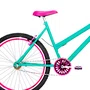 Bicicleta 26 Feminina Verde Agua Urbana Aro Aero Pink