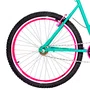 Bicicleta 26 Feminina Verde Agua Urbana Aro Aero Pink