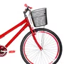 Bicicleta 26 Feminina Vermelha Urbana Aro Aero Vermelha