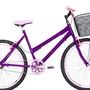 Bicicleta 26 Feminina Violeta Urbana Aro Aero Rosa