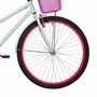Bicicleta 26 Feminina Branca Poti Aro Alumínio Pink