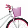 Bicicleta 26 Feminina Branca Poti Aro Alumínio Pink