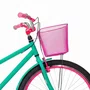 Bicicleta 26 Feminina Verde Água Poti Aro Aero Pink