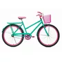 Bicicleta 26 Feminina Verde Água Poti Aro Aero Pink