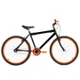 Bicicleta 26 Preta Urbana Aro Alumínio Laranja