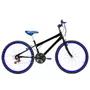 Bicicleta 26 Preta Urbana Rebaixada Aro Aluminio Azul 18 Marchas