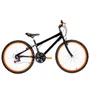 Bicicleta 26 Preta Urbana Rebaixada Aro Aluminio Laranja 18 Marchas