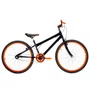 Bicicleta 26 Preta Urbana Rebaixada Aro Aluminio Laranja