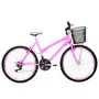 Bicicleta 26 Rosa Urbana Aro Aero Rosa 18 Marchas