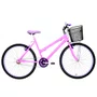 Bicicleta 26 Rosa Urbana Aro Alumínio Lilas
