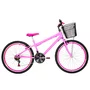 Bicicleta 26 Rosa Urbana Rebaixada Aro Aero Pink 18 Marchas