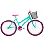 Bicicleta 26 Verde Água Urbana Aro Alumínio Pink