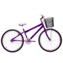 Bicicleta 26 Violeta Urbana Rebaixada Aro Aero Rosa