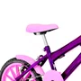 Bicicleta 16 Feminina Violeta Infantil Rodas Nylon Rosa