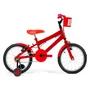Bicicleta 16 Feminina Vermelha Infantil Aro Alumínio
